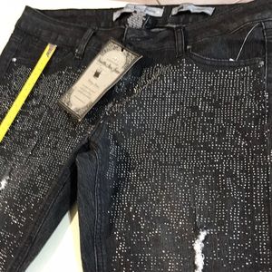 Vanilla star jeans size 13 blk and silver bling
